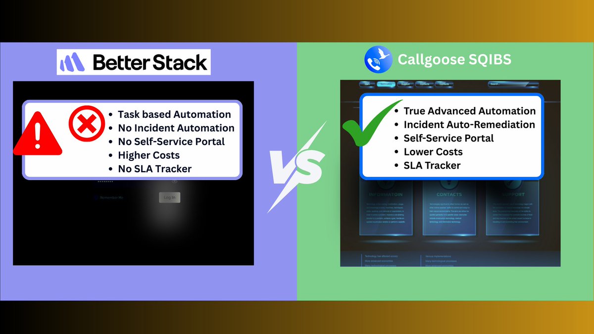 CallgooseSQIBS's tweet photo. The Smarter Better Stack Alternative for 2026 - Automation, ChatOps &amp; Cost Control with Callgoose SQIBS 🚀 

Read More 👉 https://t.co/qQwP322qv3

#CallgooseSQIBS #ChatOps #DevOps #ITOps #CostOptimization #ModernIT  #SLA #selfservice  #BetterStackAlternative #CostEfficiency https://t.co/q5fTydlYSG