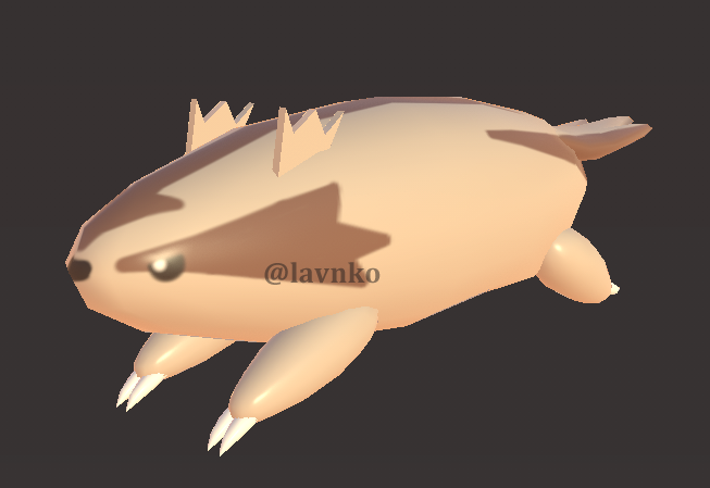lavnko's tweet image. modelling a pokemon everyday - day 102 linoone