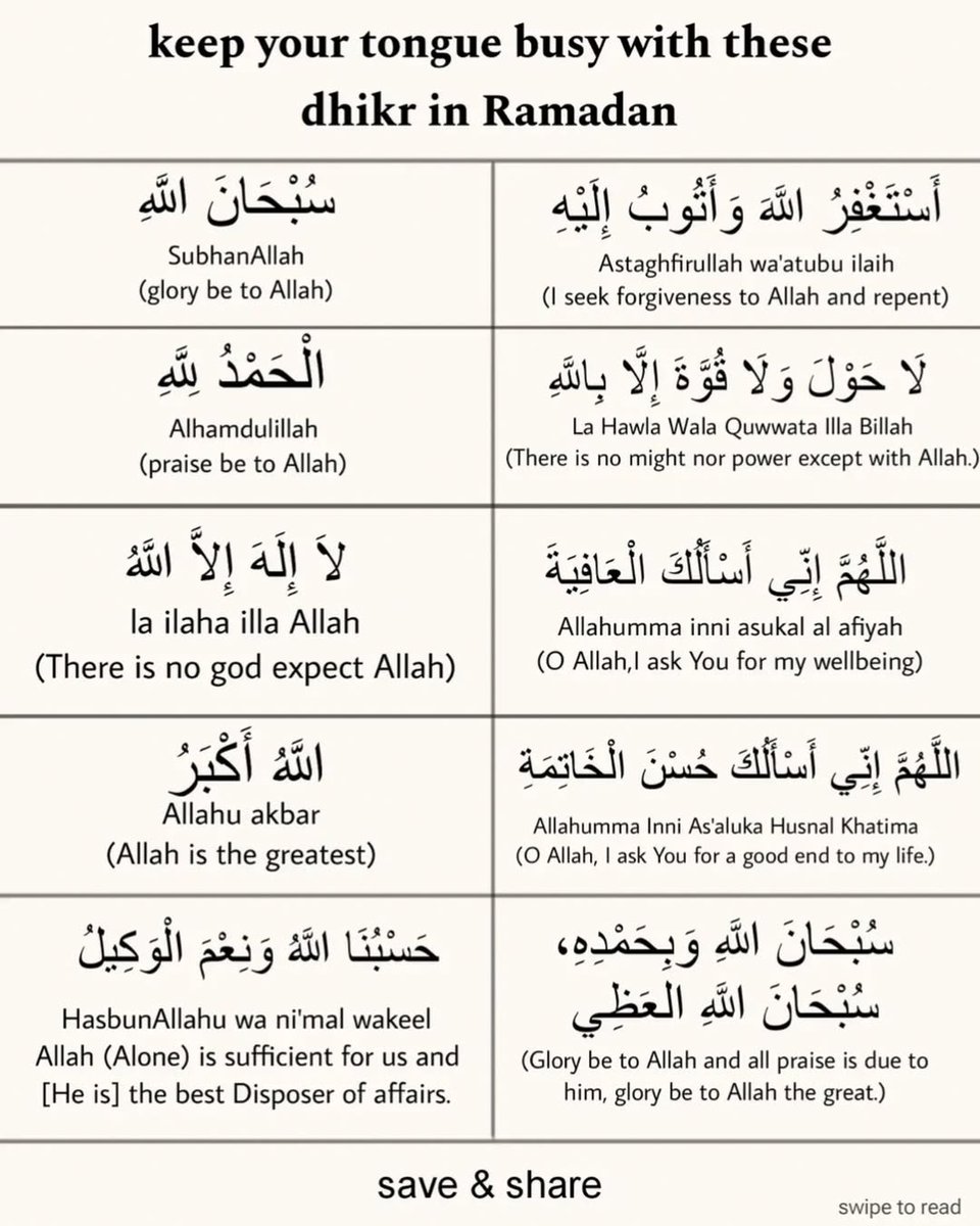 Keep your tongues moist with these dhikr in Ramadan...