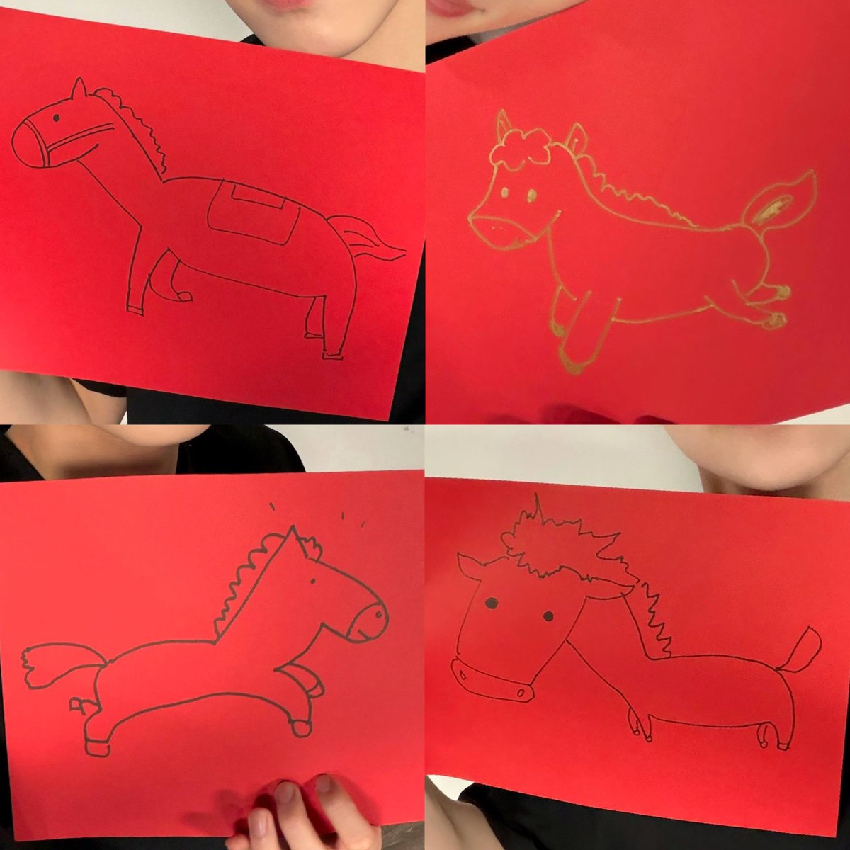 archivezzn's tweet image. yeonjun’s horse vs the other members 😭
