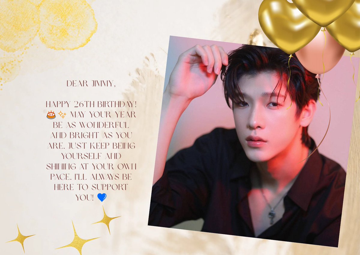 Jimmyohmhouse's tweet photo. Happy 26th Birthday, Jimmy! 🎂
May this new chapter be as bright and inspiring as you are. Thank you for being our source of light. Keep shining at your own pace, and know that we’re always here cheering for you. @jimmy_jimmoi
#26thHappyJimmyDay https://t.co/fz418x1cPb