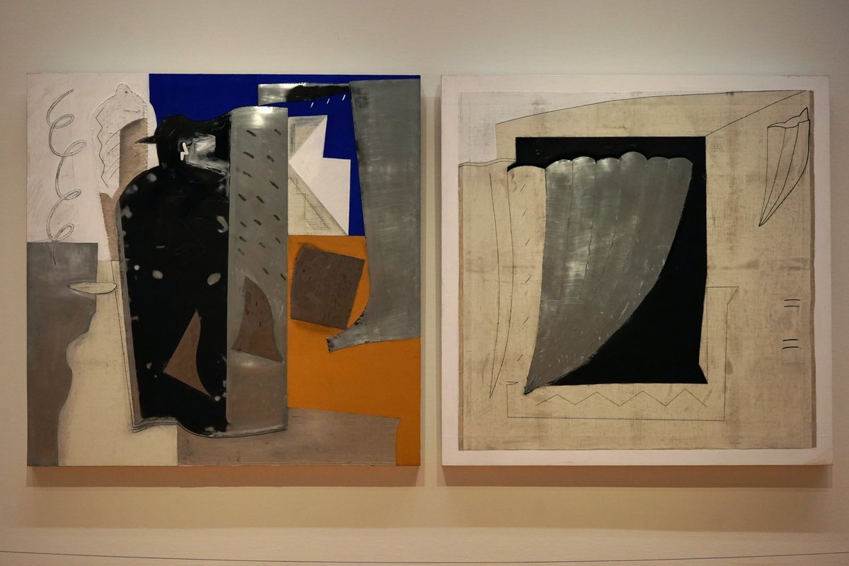 【#北條正庸展 展示室紹介🔍】
第2章は画風を一変させた北條の作品群から始まり、そこには構図や色彩の制約から解放された自由な画面が広がります。
展示作品を通して、伝統を踏襲しつつも常に新たな挑戦を続けるという画家の信念が、はっきりと浮かび上がってきます。
撮影：江川修子
#宇都宮美術館