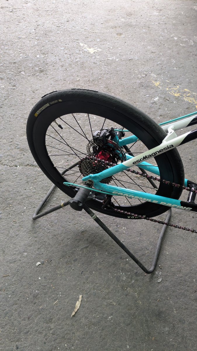 レーシングミク号に使用していた349サイズのホイールを元々のホイール