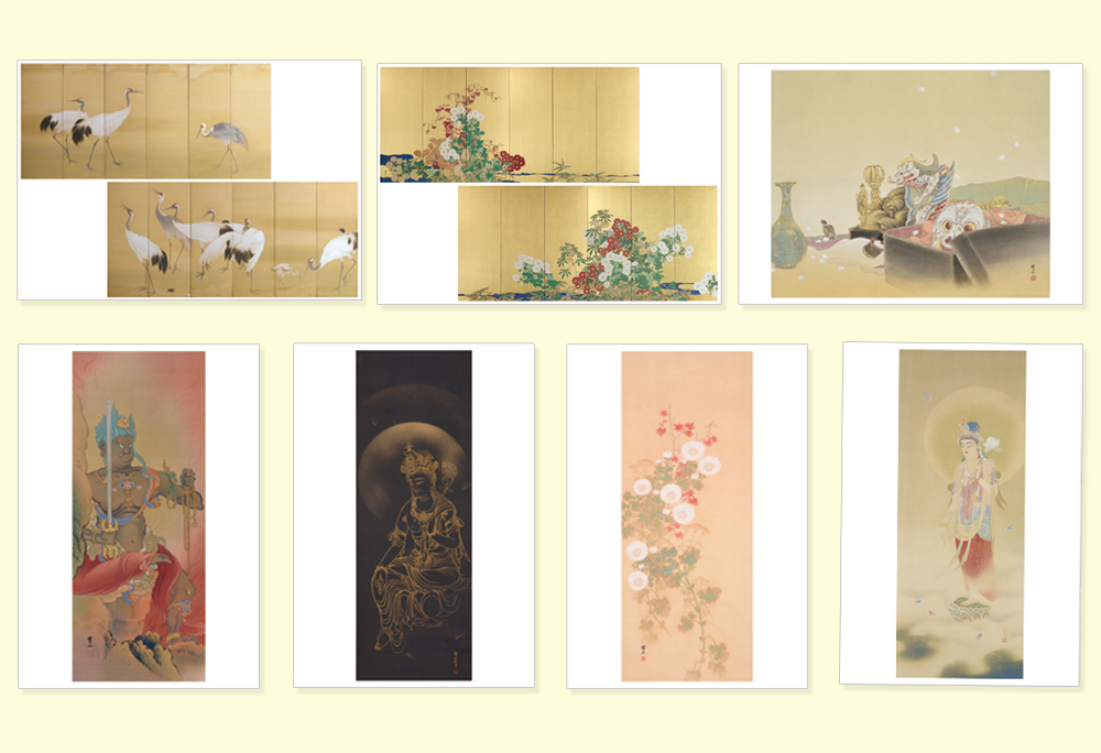 izurashop's tweet photo. 【生誕150年記念 木村武山展】
 ●展覧会はがき
展示作品の中から7点の作品を選んで、はがきを製作しました。
展覧会の記念、お土産にいかがでしょうか？
＃五浦美術館　＃木村武山 https://t.co/fipaSilLJl