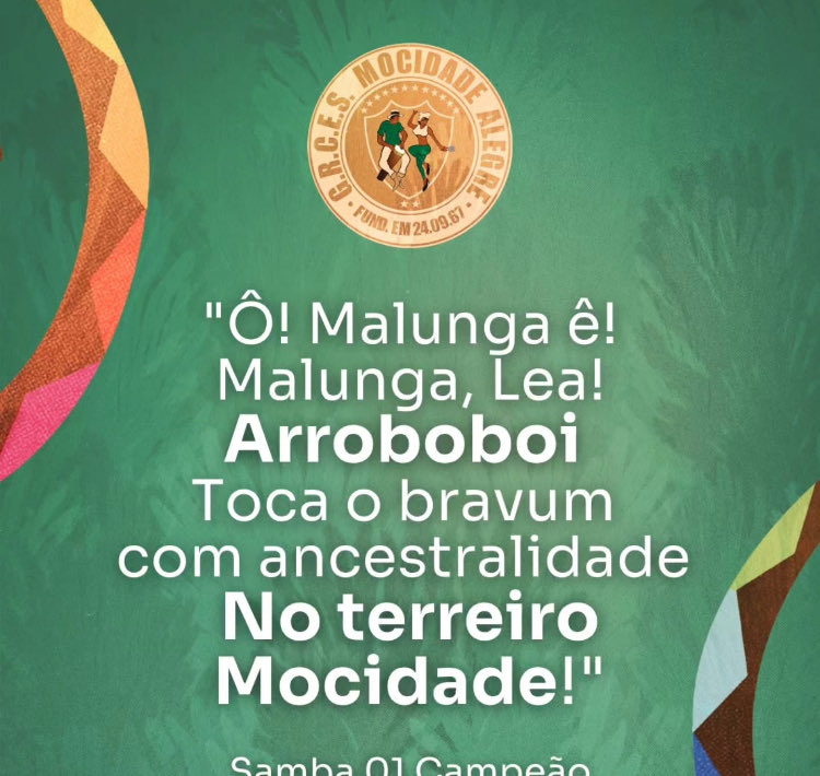 Mais um pra conta! O bairro do Limão é a Morada do samba! Valeu minha Mocidade 💚❤️💚❤️