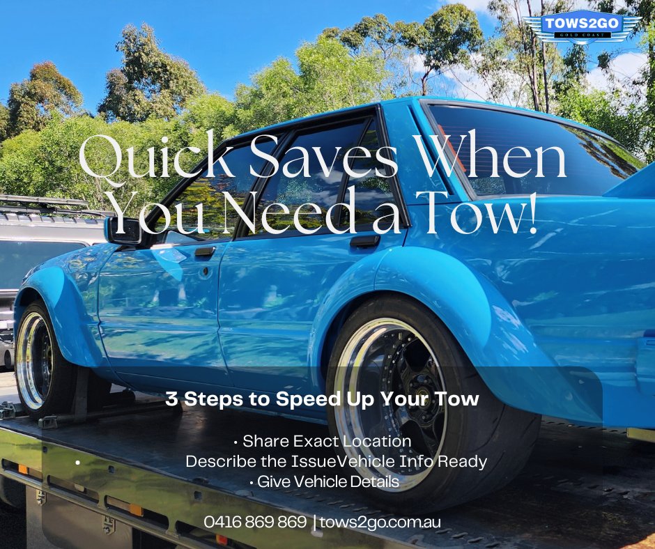 Tows2Go's tweet photo. Quick Saves When You Need a Tow!

Need a reliable tow? Keep the Tows2Go number saved in your phone!
Call 0416 869 869 anytime 

https://t.co/XDtALogirC
#towingservicegoldcoast #towtruckgoldcoast #towinggoldcoast https://t.co/C9B5ZzF0cv