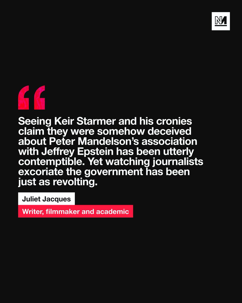 For years, no journalist could tweet about Peter Mandelson without dozens of people replying with images of him with Jeffrey Epstein. But the people who pointed out the Epstein link were dismissed as weirdos with a fixation on the distant past.

Now, top media figures are trying