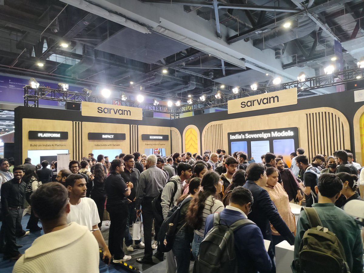 Sarvam took the Buzz at AI Impact Summit 👀🔥

<a href="/SarvamAI/">Sarvam</a> <a href="/pratykumar/">Pratyush Kumar</a> <a href="/vivek_raghavan/">Vivek Raghavan</a>