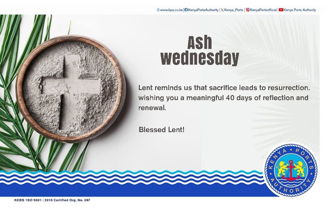Kenya_Ports's tweet photo. During this holy time of Lent and Ramadan, may your acts of prayer, reflection, and discipline lead to a deeper faith and answered prayers.

Ramadan Kareem and blessed lent to our Muslim and Christian family.

#Ramadan 
#Lent https://t.co/2BKrl0JgVQ