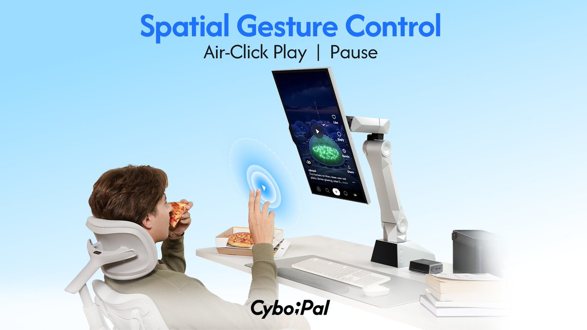 CyboPal's tweet photo. 🖱️ Hours on a mouse add up.
✋ Air Cursor gives your wrist a break.

🌊 Less strain. More flow.

👉 Follow us on Kickstarter for launch updates &amp; VIP rewards
🔗https://t.co/wyQKnYlTR3? https://t.co/gylWC1BKOu