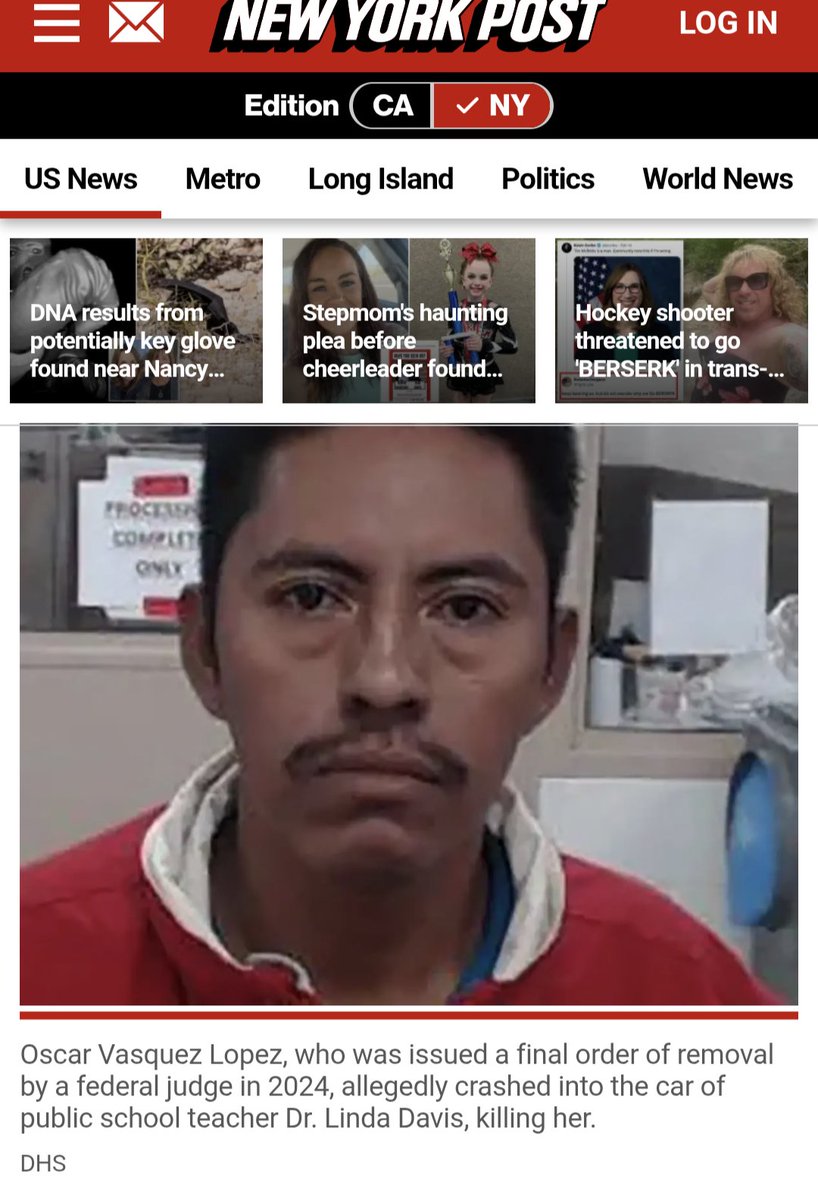 AnthonyKort's tweet photo. The left is blaming ICE for a fatal traffic collision which was actually caused by the illegal immigrant who was fleeing and sped through a red light. Oscar Vasquez Lopez fatally struck a school teacher, Dr Linda Davis. #savannah #savannahgeorgia #ice #news https://t.co/GPb7Uu52dH