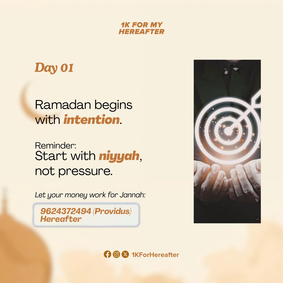 1KForHereafter's tweet photo. Dear #1KFamily,

Pause. 🌙

Before the goals and pressure, ask yourself:

❓️Why am I fasting?
❓️Who is this for?

Because even your ₦1,000 begins with intention.

Start with niyyah. Give with purpose. 🤍
#Ramadan #Niyyah #1KForHereafter https://t.co/vfmUckkTYd