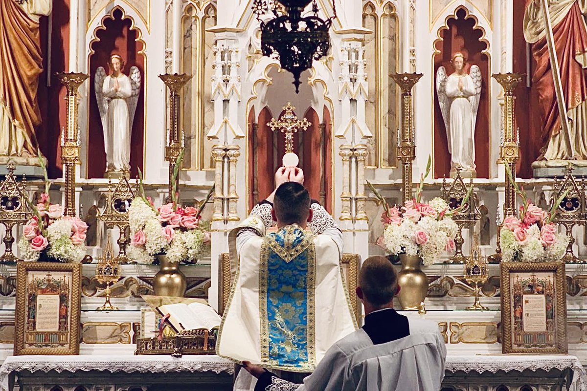 ICKSP's tweet photo. Are you looking for little ways to increase your prayer life during the upcoming penitential season of #Lent in order to draw nearer to God? Try simply adding a new prayer to your day! Perhaps this beautiful Spiritual Communion…

O Holy Angel at my side,
Go to Church for me,
Kneel in my place, at Holy Mass,
Where I desire to be.

At Offertory, in my stead,
Take all I am and own,
And place it as a sacrifice
Upon the Altar Throne.

At Holy Consecration’s bell,
Adore with Seraph’s love,
My Jesus hidden in the Host,
Come down from Heaven above.

Then pray for those I dearly love,
And those who cause me grief,
That Jesus’ Blood may cleanse all hearts,
And suff’ring souls relieve.

And when the priest Communion takes,
Oh, bring my Lord to me,
That His sweet Heart may rest on mine,
And I His temple be.

Pray that this Sacrifice Divine,
May mankind’s sins efface;
Then bring me Jesus’ blessing home,
The pledge of every grace. Amen.

Photo: St. Mary Oratory, @ICKSPROCKFORD