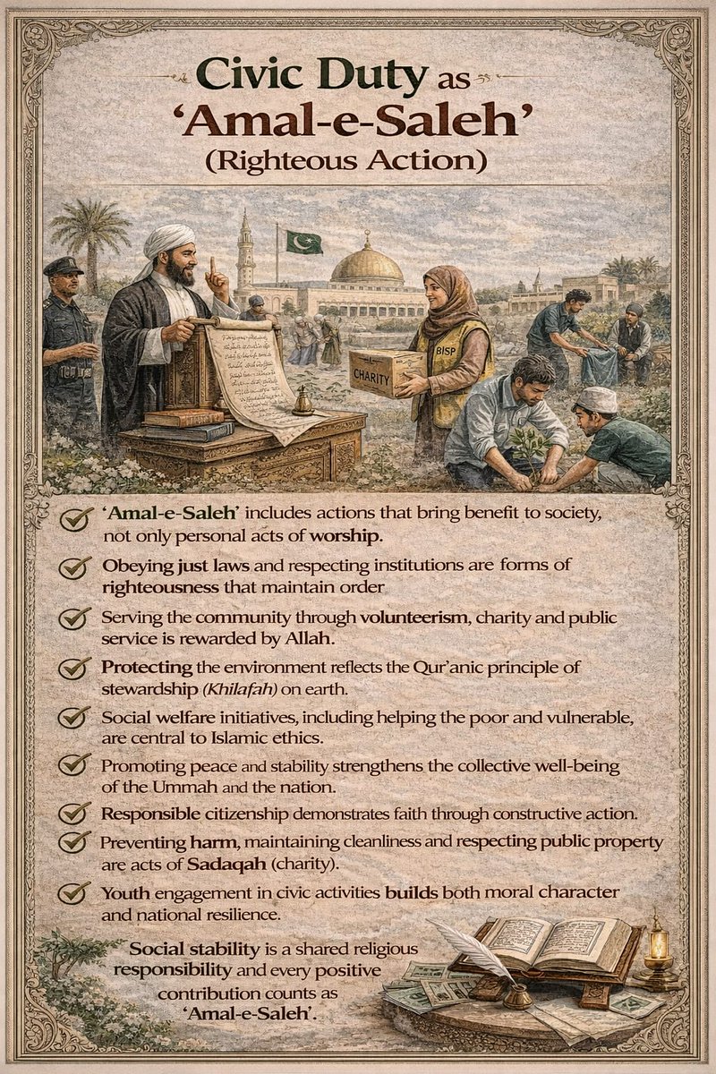 Huma_512's tweet image. ہر نیک عمل، چاہے جتنا بھی معمولی ہو، نیکی ہے۔ جب ہر فرد اپنا کردار ادا کرے تو پاکستان ترقی اور خوشحالی کا سفر جاری رکھتا ہے۔
#EveryEffortMatters #Neki #PakistanProgress