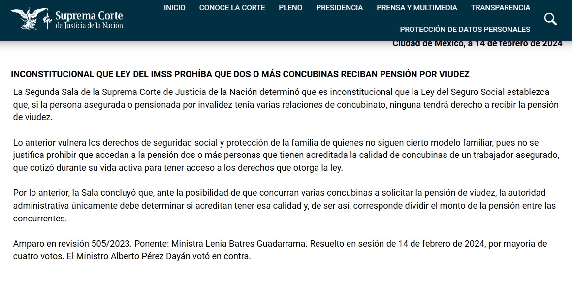 #pensiondeviudez #concubinato
 
A través de diversos precedentes, 📝📚📘🗃️ la SCJN ha determinado que es viable que más de una persona disfrute de una pensión de viudez. ⏫ Los casos más recurrentes involucran a quién sostuvo una relación de concubinato y quién contrajo