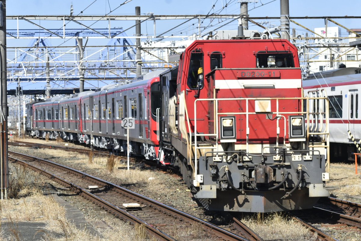 臨9772レ DD200-11+ヨ+9123F+9124F+ヨ 名鉄9123F+9124F日車出場甲種輸送
