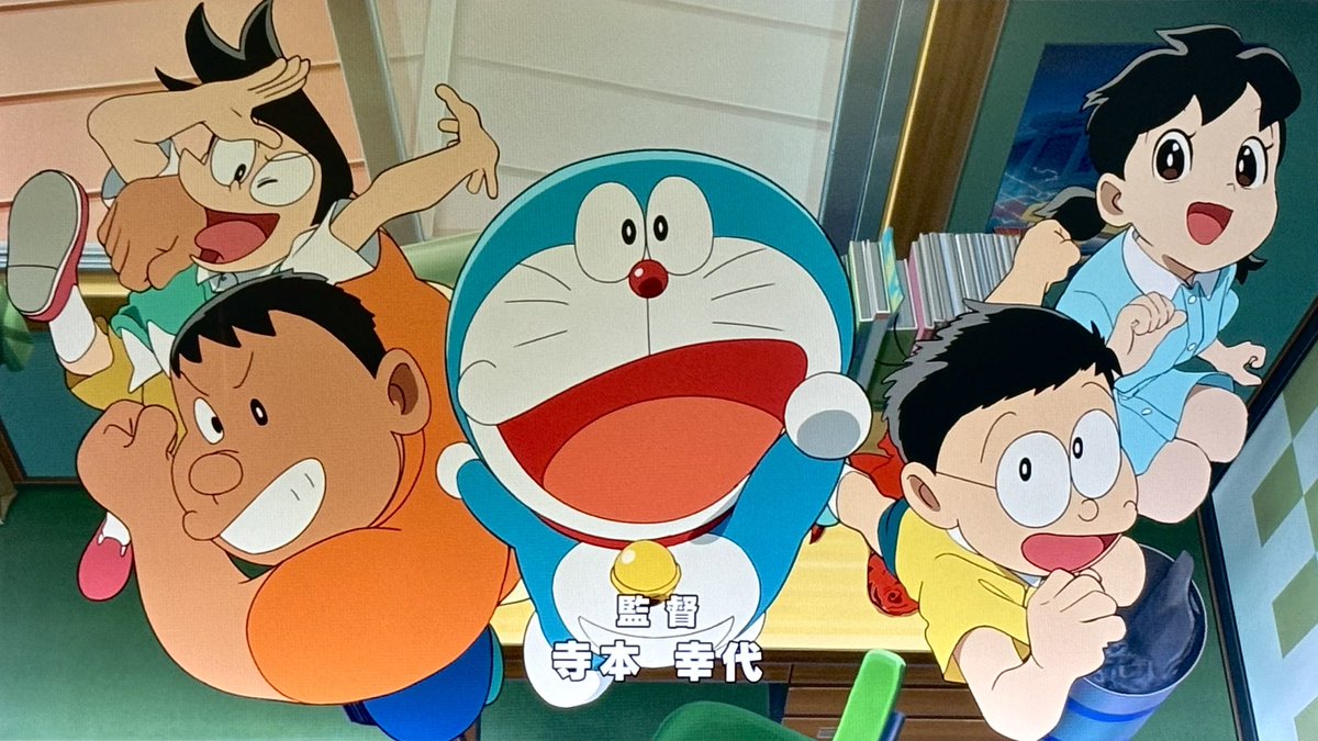 Reno_san127's tweet image. 動画での公開時のノンテロップ版OP（左）
ブルーレイ版（画面直撮り）（右）
改めて見てここ修正されていたのか…と今になって気付きました…。
#のび太の絵世界物語