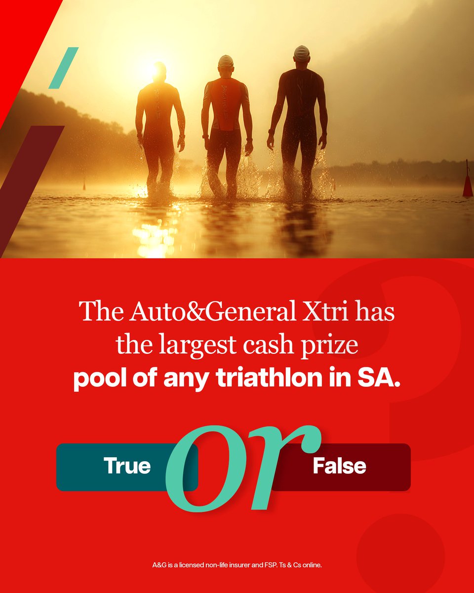 We're celebrating the brave South Africans preparing for Xtri 2026, &amp; we want YOU to be part of the excitement.

Answer this question for a chance to win a R1,000 Woolworths voucher:

True/False: The Auto&amp;General Xtri has the largest cash prize pool of any triathlon in SA.