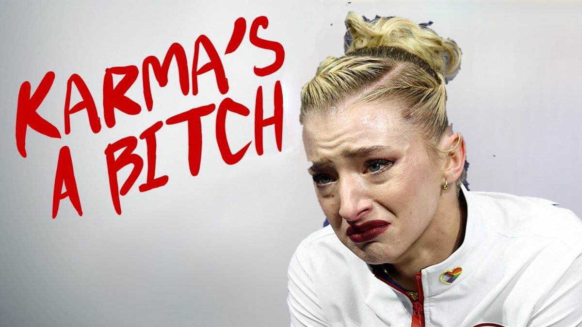 RushVet1776's tweet photo. @YahooSports How long before @AmberGlenn_ blames all the pushback she got for shit talking the US for her poor performance and meltdown? Should be incoming momentarily. https://t.co/Co7TN4r2fo