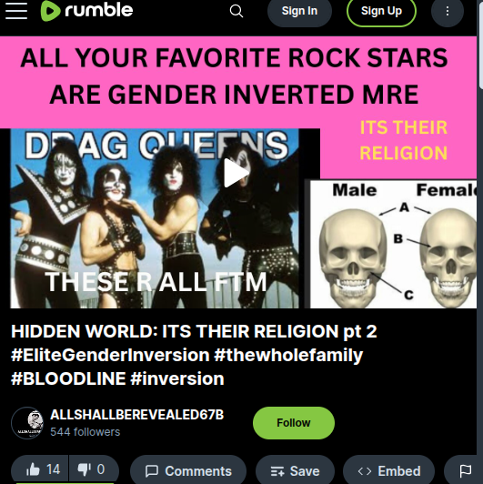 AuthorCiaL's tweet photo. @janayaish ITS NOT AN #INITIATIONRITUAL MRE, ITS #DISCLOSURE 
@AuthorCiaL Alex is a GIRL #bloodlineluciferian #invertedFAMILY CLIP howwhyseeit
https://t.co/63xyi0sfqG BITCHUTE
https://t.co/pxWUat0pkW rumble
https://t.co/3XKcqQEbBt odysee
https://t.co/4zFiktz5vJ Bitchute playlist 141 vids https://t.co/h3qd2uBiwB