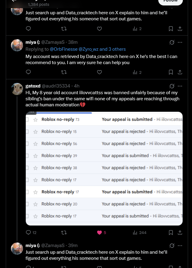 audri35334's tweet photo. @ZamayaS @Roblox u just copy and paste the same thing to everyone https://t.co/Q2eIaXs75V
