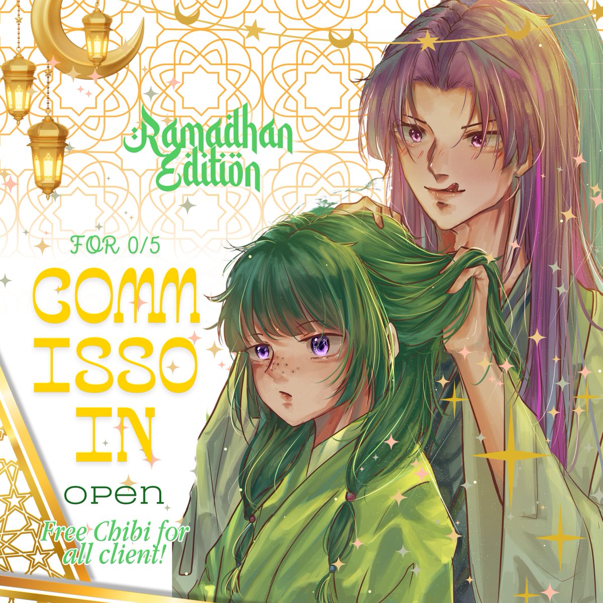 🕌BUBBLE STORE🕌
*⁠.⁠✧ Commission Ramadhan Edition ∘⁠˚⁠˳⁠°
🎨 BATCH 1 OPEN‼️‼️

Order and get chibi art for free!! ╰⁠(⁠⸝⁠⸝⁠⸝⁠´⁠꒳⁠`⁠⸝⁠⸝⁠⸝⁠)⁠╯
A thread=>  0/5
#zonauang #commissionsopen #Commission #zonajajan