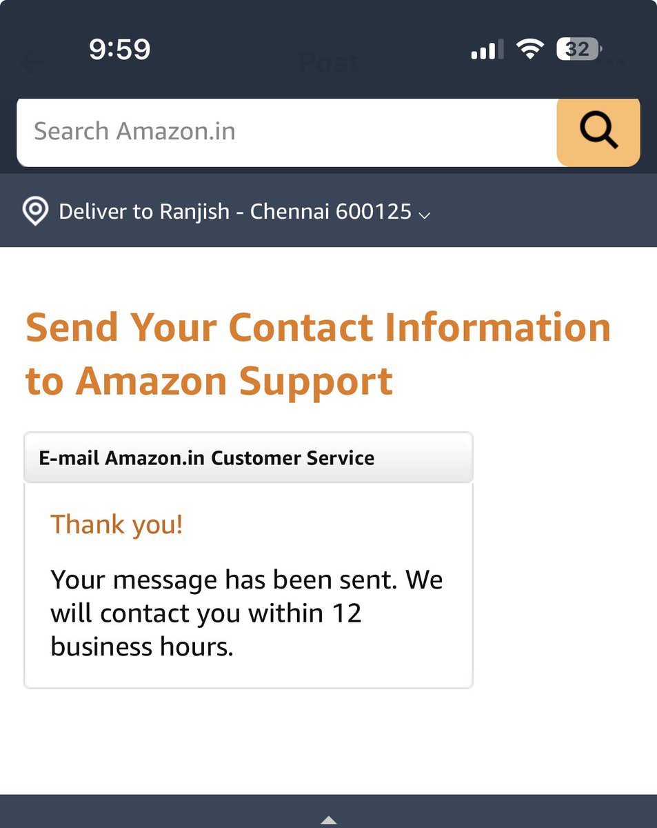 ranjishks's tweet photo. @AmazonHelp Details provided https://t.co/CLqpfNO8Yu
