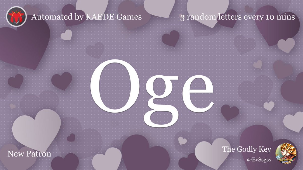 3 random letters every 10 mins tweet media