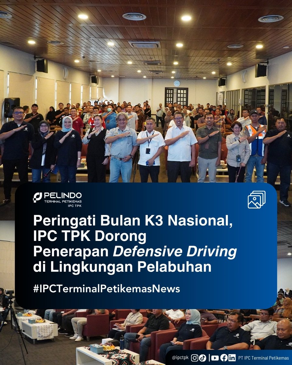 ipctpk's tweet photo. Hai #Containerlovers

Sebagai kawasan dengan mobilitas tinggi mulai dari truk kontainer, reach stacker, RTGC, hingga kendaraan operasional lainnya, pelabuhan memiliki tingkat potensi risiko kecelakaan yang signifikan.  operasional terminal. https://t.co/c1TOLrVe4Y