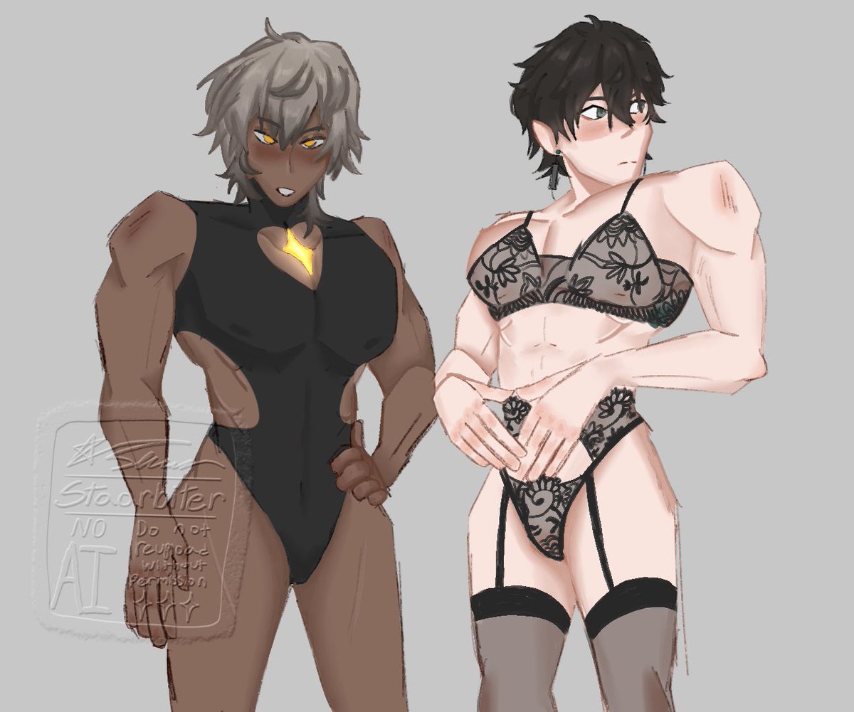 Dromedades's tweet photo. Love me some men in women’s Lingerie 

Goddamn lace is hard to draw
#dancae #caeheng #hsr https://t.co/QWnbxGsrCf