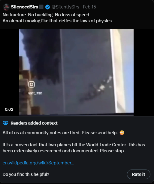 well no shit a thousand-ton plane going 100 mph into a building is going to look a little surreal