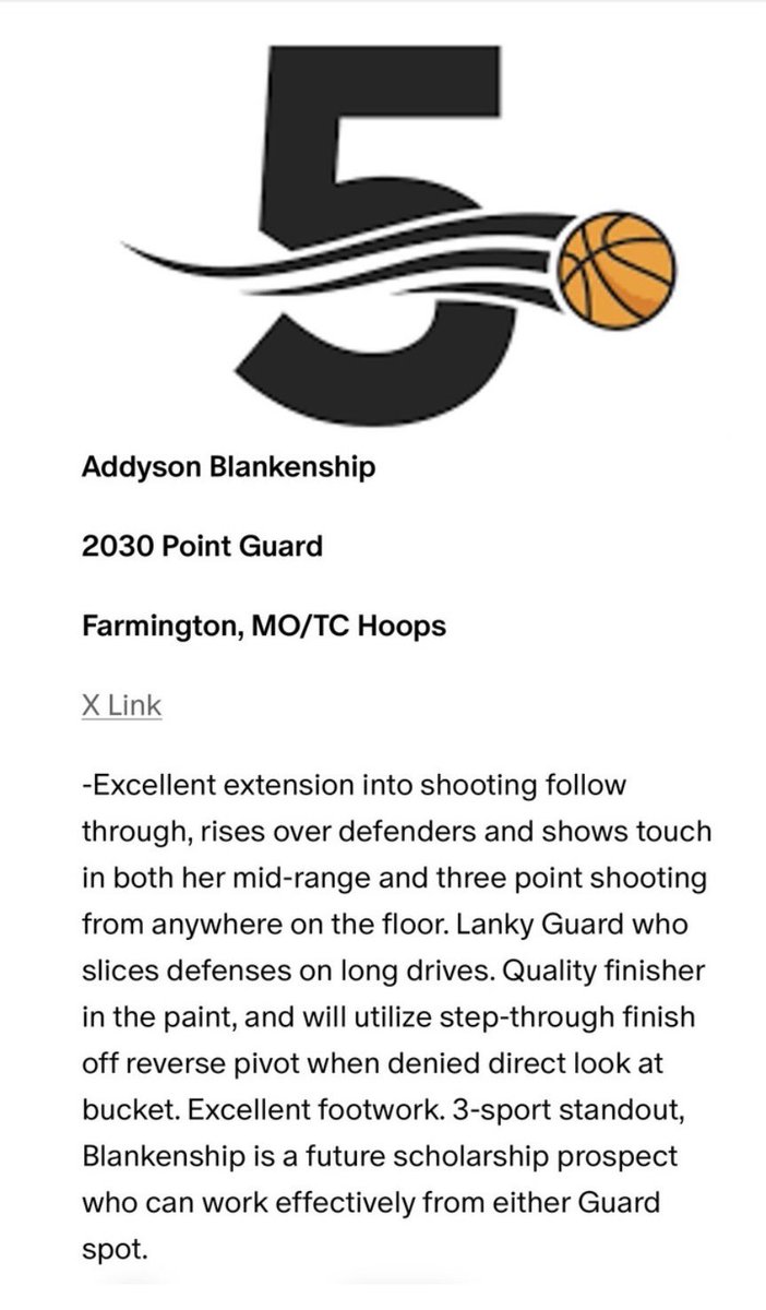 Addyson2030's tweet photo. Thank you @FiveStateHoops ! https://t.co/eppasFNbXr