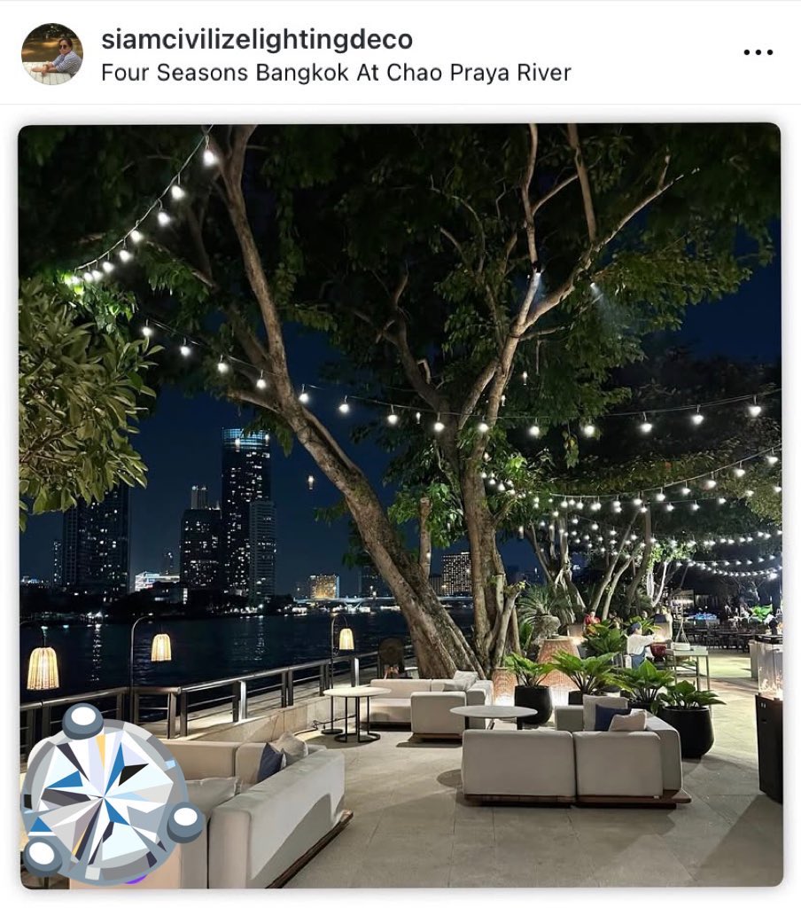 atapholkatcha's tweet image. Soft string lights tracing the river breeze.
An evening shaped by warm glow and quiet elegance.

#WeddingLighting #EventAtmosphere #StringLights #BangkokEvent #LightingDesign #SIAMCIVILIZE
