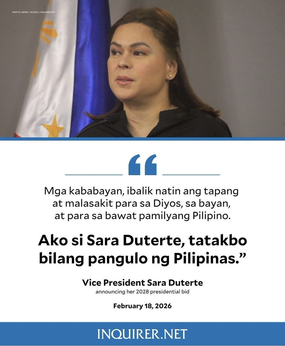 MamaPiaya's tweet image. I'M READY TO CAMPAIGN FOR YOU, VP SARA!

MY PRESIDENT 💚💚💚!

#SaraAll2028