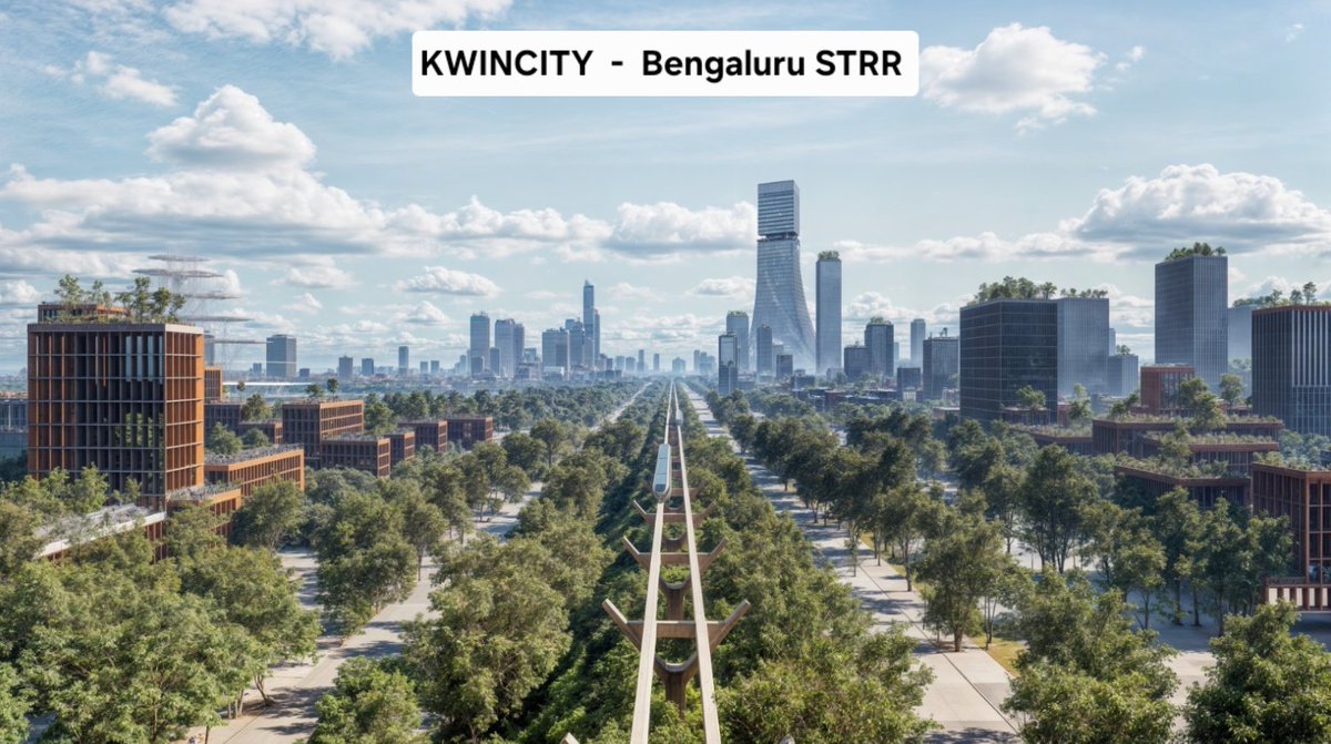 Maheshbr4U's tweet image. ● #India's Futuristic City , #KWINCITY, #STRR, #Bengaluru , spread over massive 5800 Acres, is into Implementation stage with, Invitation of Tender  for PMC of Phase-1, 2 &amp;amp; 3 .
● Tender also covers, providing Infrastructure for supplies of Yattinahole Water to KWINCITY &amp;amp; Other