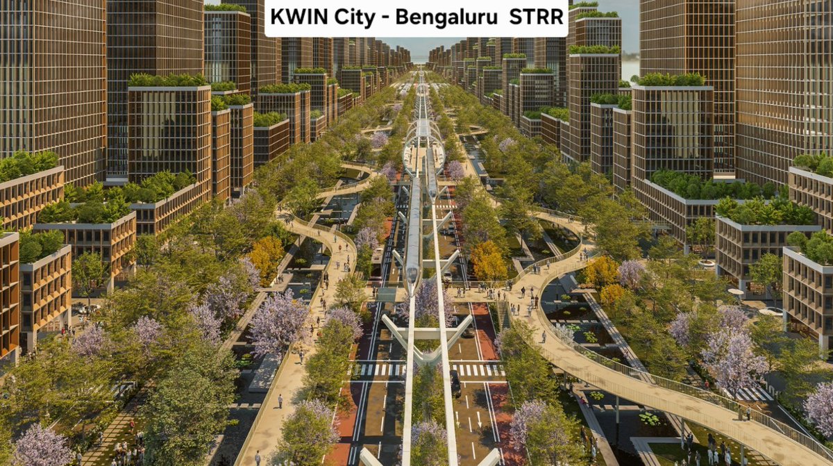 Maheshbr4U's tweet image. ● #India's Futuristic City , #KWINCITY, #STRR, #Bengaluru , spread over massive 5800 Acres, is into Implementation stage with, Invitation of Tender  for PMC of Phase-1, 2 &amp;amp; 3 .
● Tender also covers, providing Infrastructure for supplies of Yattinahole Water to KWINCITY &amp;amp; Other