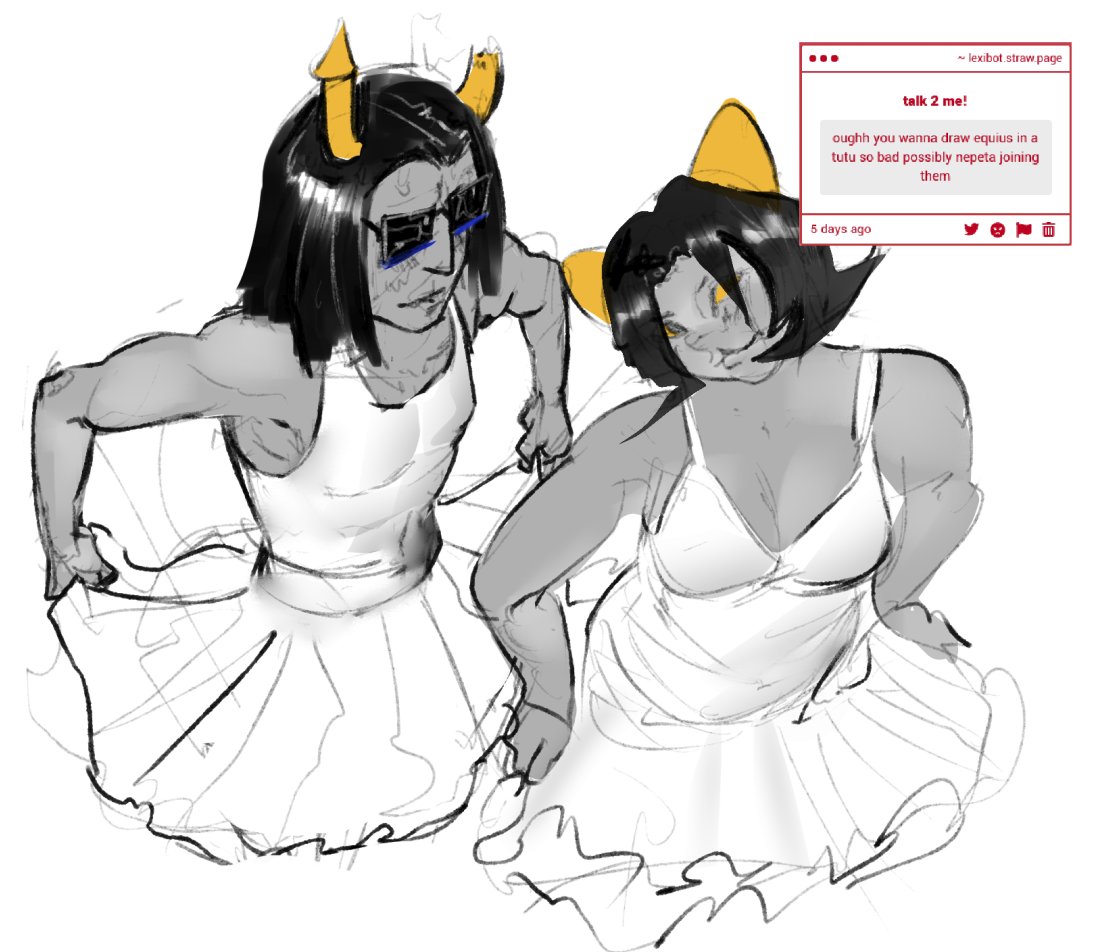 poff_null's tweet photo. "oughh you wanna draw equius in a tutu so bad possibly nepeta joining them" -> most definitely yes!!!!!!!!!!!!!!!!!!!!!!!!!!!!!!!!!!!!!!!!!!!!!!!! 
(ignore the lack of legs idc
https://t.co/7UYW6KXQV4 https://t.co/uEmcUH8dGq