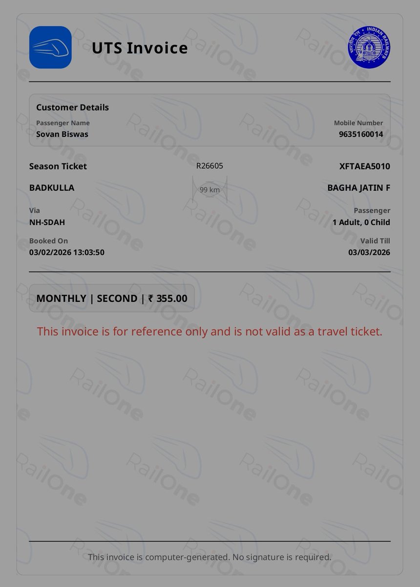 SovanBi70394543's tweet photo. @RailwaySeva @drmsdah I have shared my UTS details. Yesterday I have also raised a complain. Today also late. What is your isuue? https://t.co/snNKgOk7yx