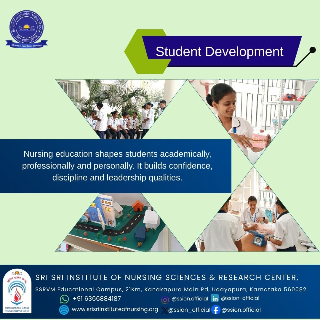 A student’s future is shaped at the Institute the student attends. Here at SSION, Nursing education shapes students academically, professionally and personally while building confidence, discipline and leadership qualities.
#nursing #AdmissionsOpen #srisriinstituteofnursing