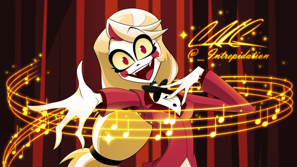 I don't normally revisit past artwork, but I've always wanted to make  this into standees, so I took some time to fix some mistakes I'd missed and slightly rework her mouth and eyes. My #Charlie is such a sweetheart ❤️

#CharlieMorningstar #HazbinHotel #HazbinHotelCharlie #fanart