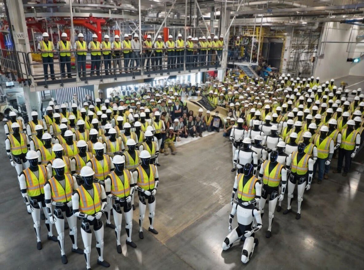 Boochao's tweet image. cybercab prduction line in 2027