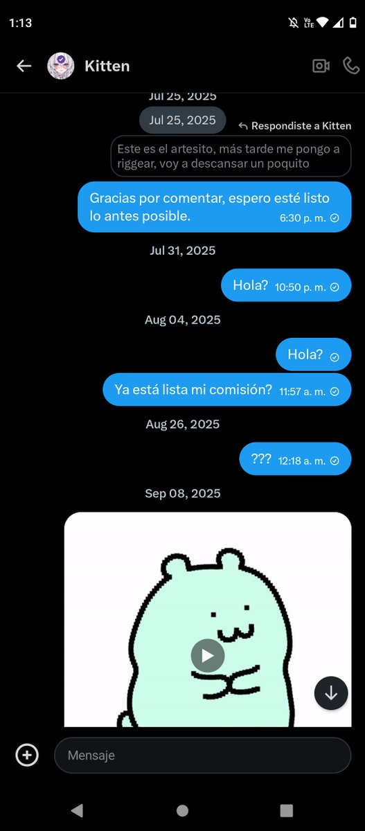 <a href="/YorchPy/">YorchPy 🥀🌑</a> <a href="/GoodEepyKitten/">Kitten</a> <a href="/SainooCorp/">Sainō Entertainment</a> Su estilo es estafar gente. 
Comisionas algo y pasan los meses y no se comunica.