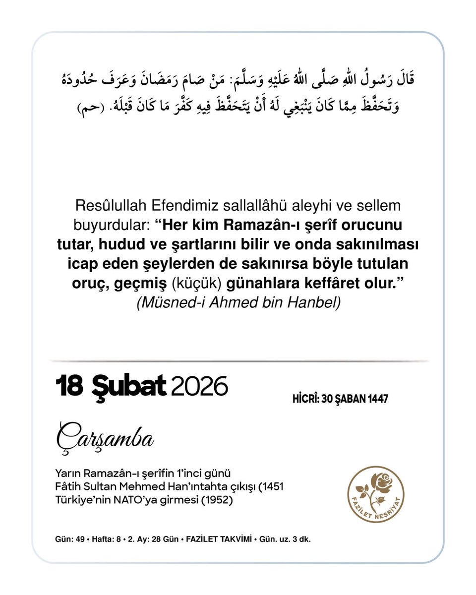 fazilet_takvim's tweet photo. https://t.co/aeAB5XpMhn