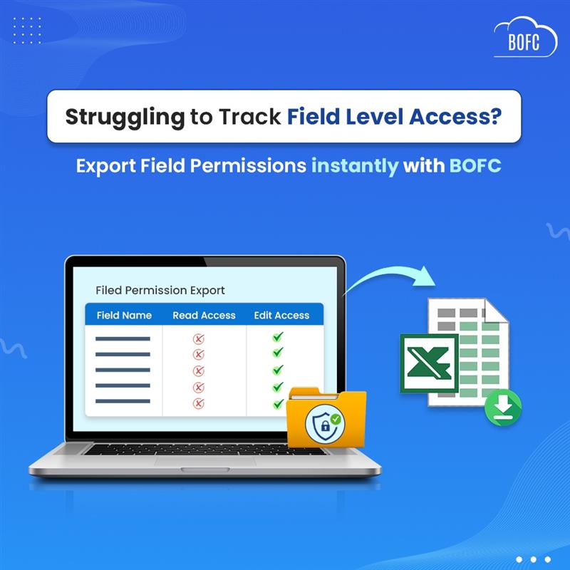 🔐 Struggling to track Field-Level Access in Salesforce?
Export Field Permissions instantly with BOFC 🚀

✅ Audit-ready visibility
✅ No manual profile checks
✅ Save hours of admin work

👉 bofc.io

#SalesforceAdmin #FLS #SalesforceSecurity #BOFC