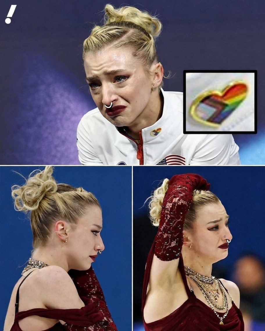 Amber Glenn, US figure skater who criticized America, finishes in 13th place in short program after bailing on planned triple loop.