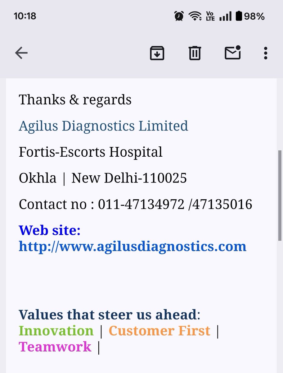 <a href="/fortis_hospital/">Fortis Healthcare</a> <a href="/CareFortis17151/">@Fortis_Care</a> The situation of your Hospital is too bad .. see the numbers given below . No one picks and other not available.... <a href="/agilusDx/">Agilus Diagnostics</a>