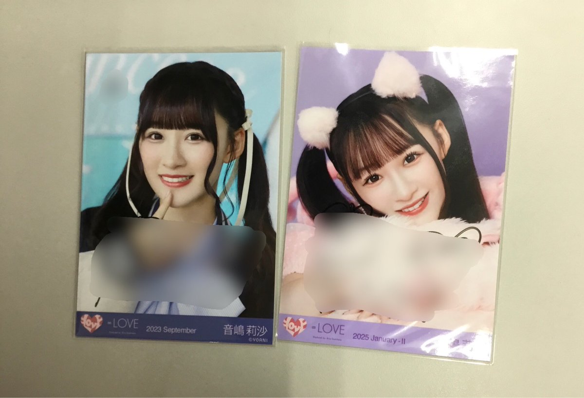 LOVE 音嶋莉沙さん ヒロインズと猫衣装の直筆サイン入り生写真入荷です