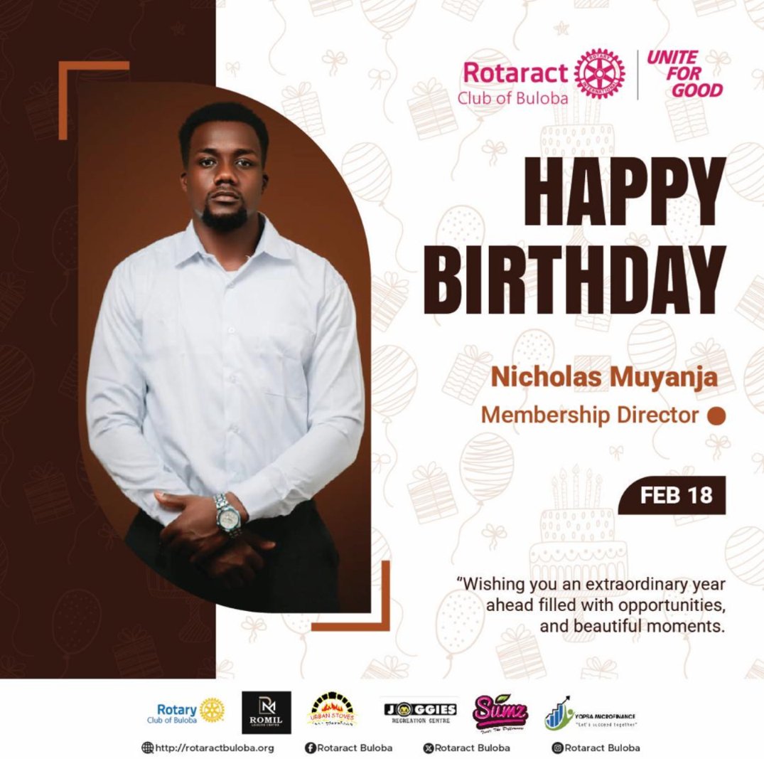 RctBuloba's tweet photo. Oh, happy birthday Muyanja Nicholas! Another glorious year of putting up with all of us in the club—may your day be filled with as much excitement as our last budget discussion. Cheers to you, you absolute legend. https://t.co/LuP5YpKwG3