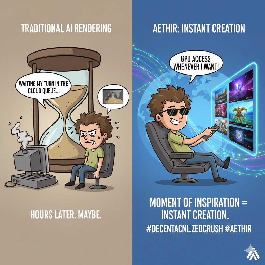 Ever tried making an AI image or video and ended up waiting forever for it to render? 😅
Even with high-end GPUs, centralized clouds make you wait your turn.
Aethir spreads GPUs all over the world, so you can start working the moment inspiration hits.

<a href="/AethirCloud/">Aethir</a>