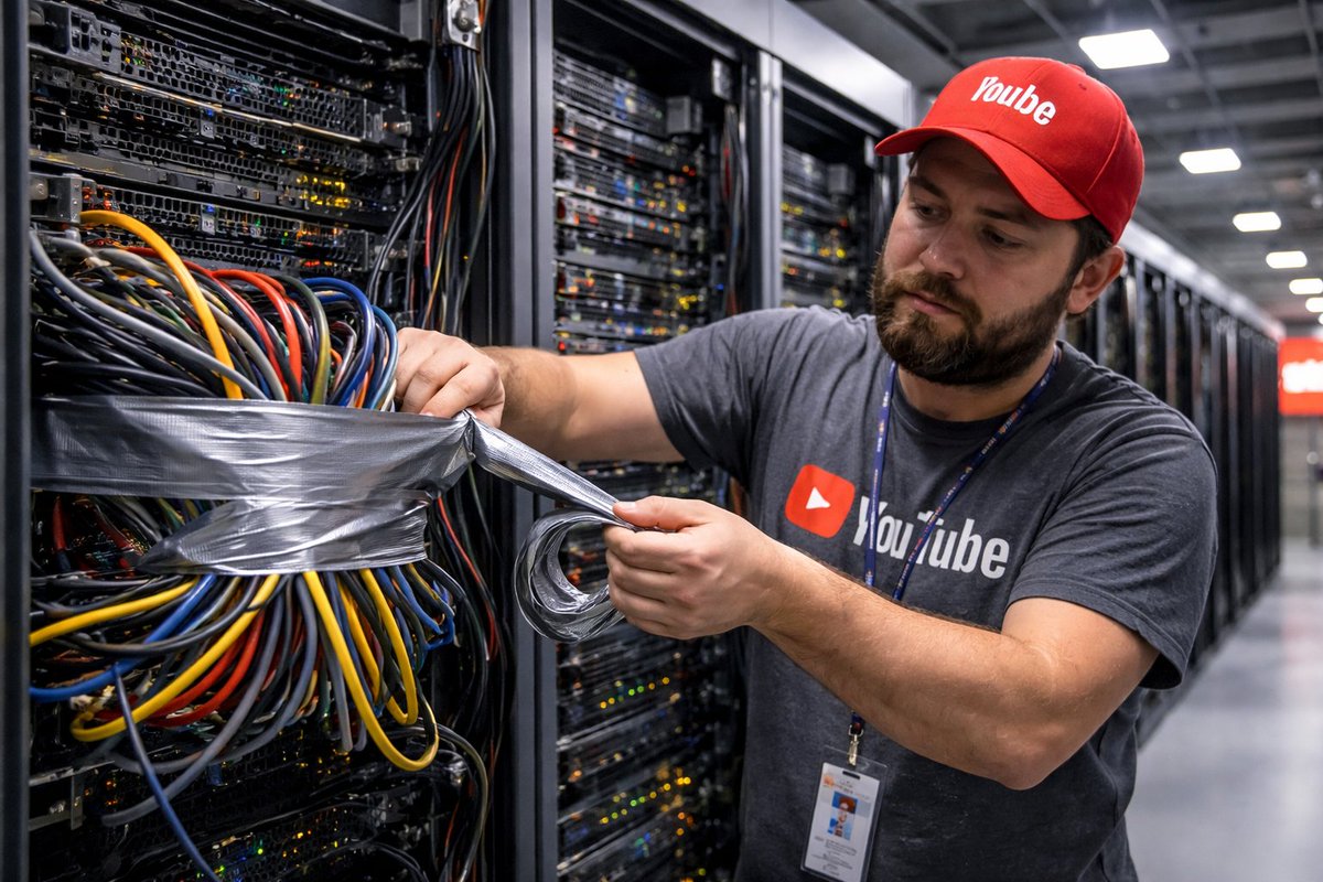 mikeydsoftware's tweet image. Hmmm, that was pretty rare before that #YouTubeDOWN 

Everything is going down these days, Github, Supabase, X, now Youtube.

Not to worry though...

The guys I know working there told me they just finished fixing things up.

They're reinforced the infrastructure, they sent me a